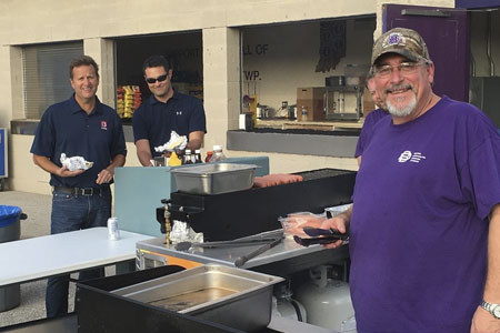 BD Dads working concession stand at football game