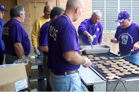 BD Dads Work at PSAT Cookout Event