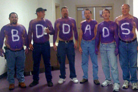 BD Dads show school spirit